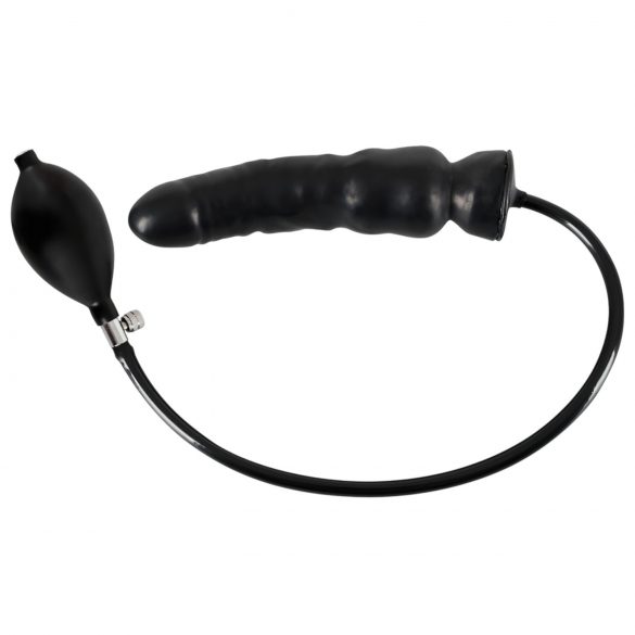 LATEX - nafukovací dildo (čierne)