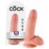 Kráľ Cock 7 semenný dildo (18 cm) - prírodný