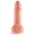 Kráľ Cock 7 semenný dildo (18 cm) - prírodný