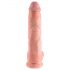 Král Cock 10 semenník veľké dildo (25 cm) - naturálny