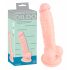 Lekársky silikónový dildo (18 cm) - naturálny