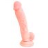 Lekársky silikónový dildo (18 cm) - naturálny