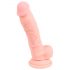 Lekársky silikónový dildo (18 cm) - naturálny