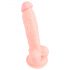 Lekársky silikónový dildo (18 cm) - naturálny