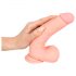 Medical - lekársky silikónový dildo (20cm) - prirodzený vzhľad