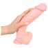 Lekársky silikónový dildo (24cm) - naturálny