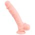 Lekársky silikónový dildo (24cm) - naturálny