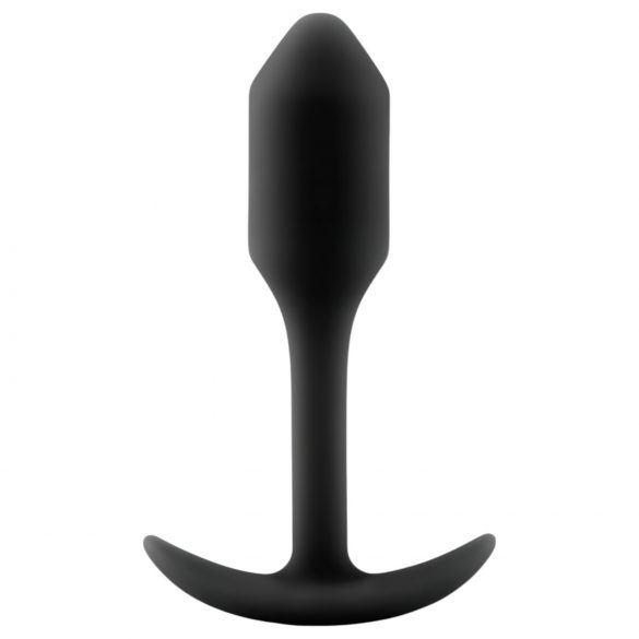 b-Vibe Snug Plug 1 - análny kolík s vnútornou záťažou (55g) - čierny