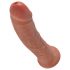 King Cock 8 dildo (20 cm) - tmavá prírodná farba