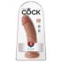 King Cock 8 dildo (20 cm) - tmavá prírodná farba