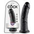 King Cock 8 - čierny 20 cm dildó