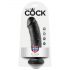 King Cock 8 - čierny 20 cm dildó