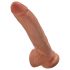 Královský penis s semenníkmi 23cm - hnedý