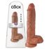 King Cock 25 cm Veľký Hnedý Dildo s Semeníkmi