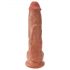 King Cock 25 cm Veľký Hnedý Dildo s Semeníkmi