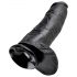 King Cock 12 veľký dildo (30 cm) - čierny