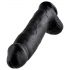 King Cock 12 veľký dildo (30 cm) - čierny