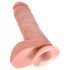 King Cock 8: Realistický dildo (20 cm) - prirodzený vzhľad