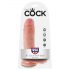 King Cock 8: Realistický dildo (20 cm) - prirodzený vzhľad