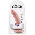 King Cock 18 cm dildó - prírodný vzhľad