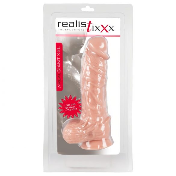 realistixxx Giant XXL - realistický dildo (32cm) - prirodzený