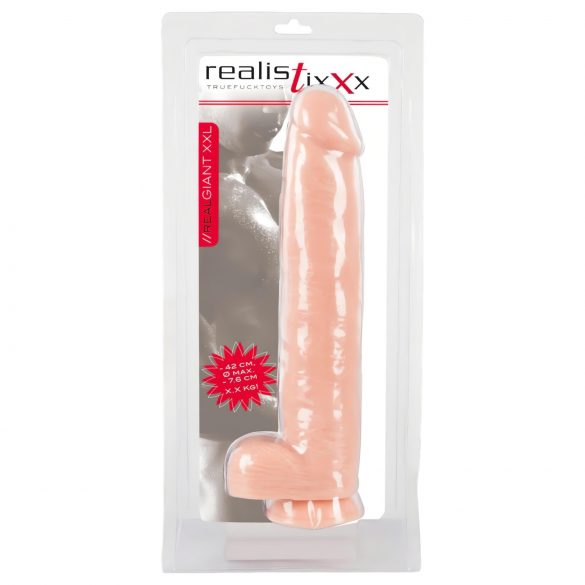 Realistixxx Giant 3XL - realistický dildo (42cm) - naturálny