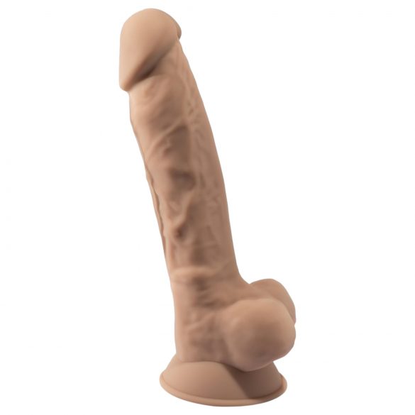 Silexd 7 - prisávací dildo - 17,5 cm (prírodný)