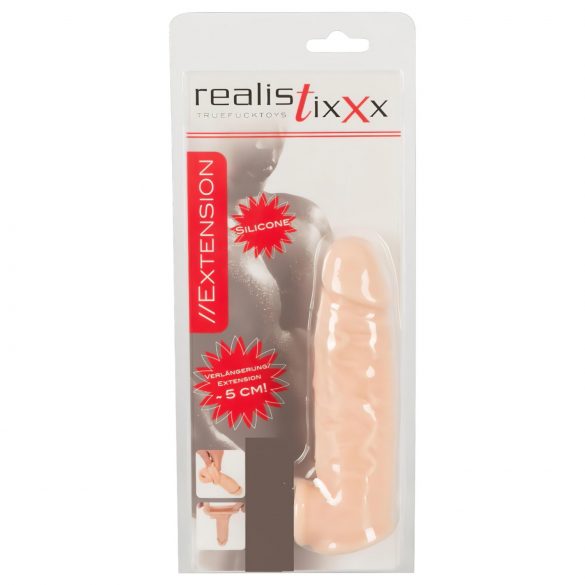 Realistixxx realistický návlek s krúžkom - 16cm (prírodný)