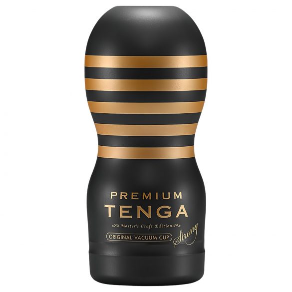 TENGA Premium Strong - jednorazový masturbátor (čierny)