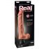 Real Feel Deluxe No.12 - realistický vibrátor s semenníkmi (prírodný)