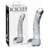 Icicles No. 61 - sklenené dildo s viacerými tvarmi (priehľadné)