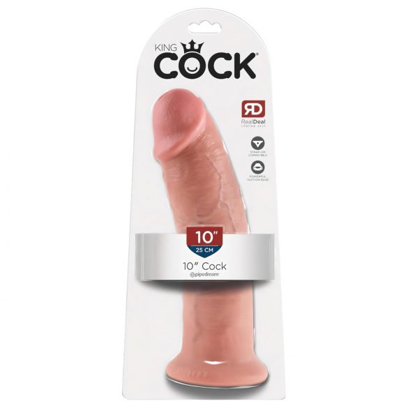 King Cock 10 - veľký prísavkový dildo (25cm) - naturálny