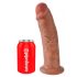 King Cock 10 - veľké dildo s prísavkou (25cm) - tmavá prírodná farba