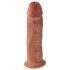 King Cock 10 - veľké dildo s prísavkou (25cm) - tmavá prírodná farba