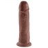 King Cock 10 - veľký prísavný dildo (25 cm) - hnedý