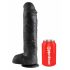 King Cock 11 - veľké prísavkové dildo s semenníkmi (28cm) - čierne