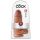 King Cock 9 Chubby - prísavný, dildo (23cm) - tmavo prirodná