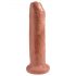 King Cock 7 - realistický dildó (18cm) - tmavá ušľachtilá farba