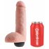 King Cock 8 - realistický striekajúci dildo (20cm) - prirodzený