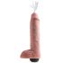 King Cock 11 - realistický striekajúci dildo (28 cm) - prírodný