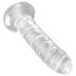 King Cock Clear 6 - prísavný dildo (15 cm)