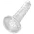 King Cock Clear 6 - prísavný dildo (15 cm)