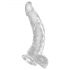 King Cock Clear 7,5 - priesavkový dildó s semenníkmi (19cm)