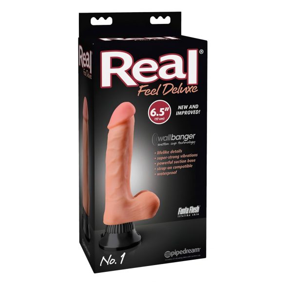 Real Feel Deluxe No.1 - realistický vibrátor (naturálny)