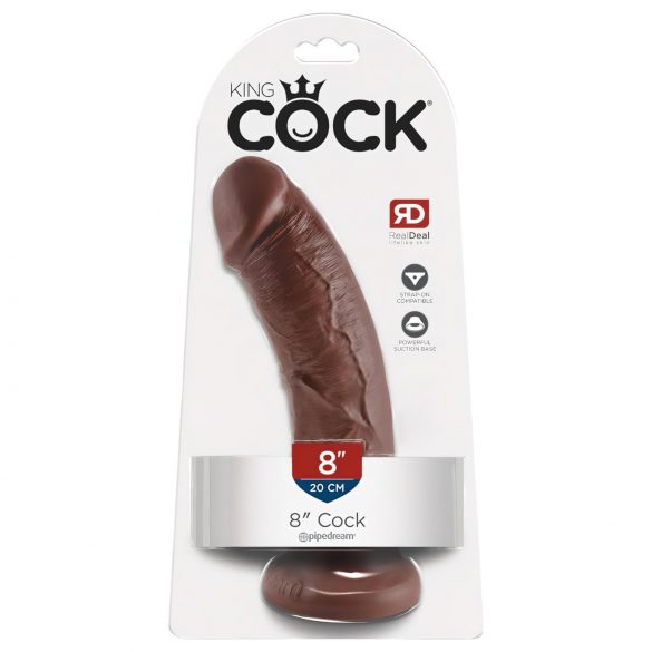 King Cock 8 dildó (20 cm) - hnedý