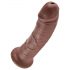 King Cock 8 dildó (20 cm) - hnedý