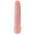 King Cock 15 - prísavný dildo so semenníkmi (38 cm) - naturálny