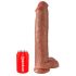 King Cock 15 - obr dildó (38cm) - tmavý naturálny