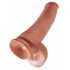 King Cock 15 - obr dildó (38cm) - tmavý naturálny