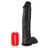 King Cock 15 - prisávací dildo s gulami (38cm) - čierne